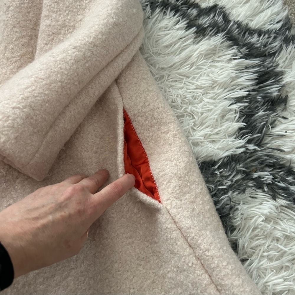 Open Front Wool Coat - Picture 5 of 10